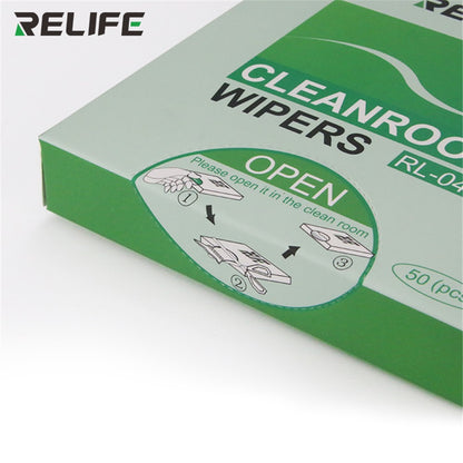 RELIFE RL-045 50Pcs/Bag Pull Type Anti-static Dust-free Cloth for Phone Repair Wiper Cleaner