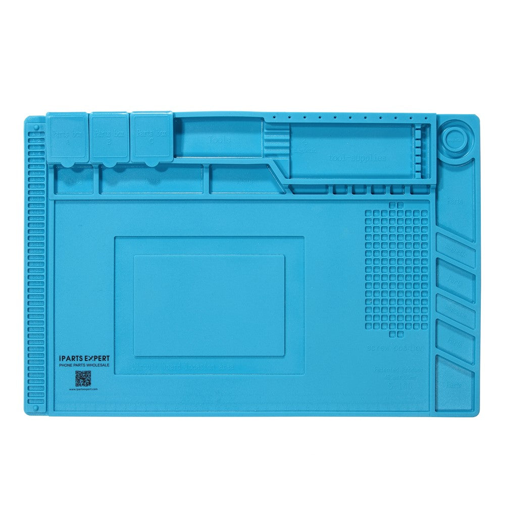 IPARTSEXPERT Silicone Maintenance Pad + Screwdriver Repair Tool Set with Straps, Tweezer & Scraper