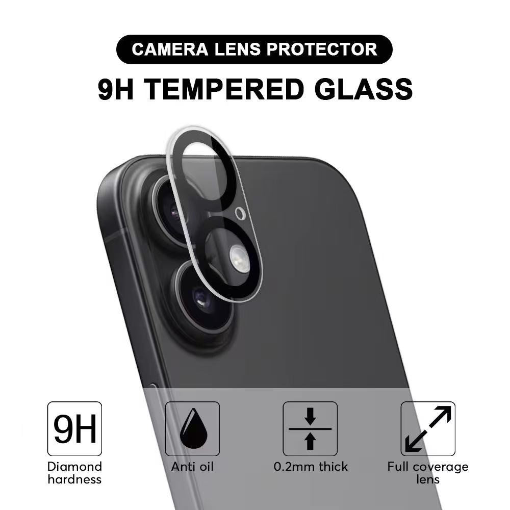 WANLONFENG For iPhone 17 Camera Lens Protector  HD Clear Silk Printing Lens Film with Cleaning Cloth