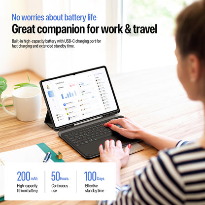 Dux Ducis for Samsung Galaxy Tab S11 Ultra DUX DUCIS YK Series Wireless Keyboard Case Detachable Trackpad Bluetooth-compatible Keyboard Cover
