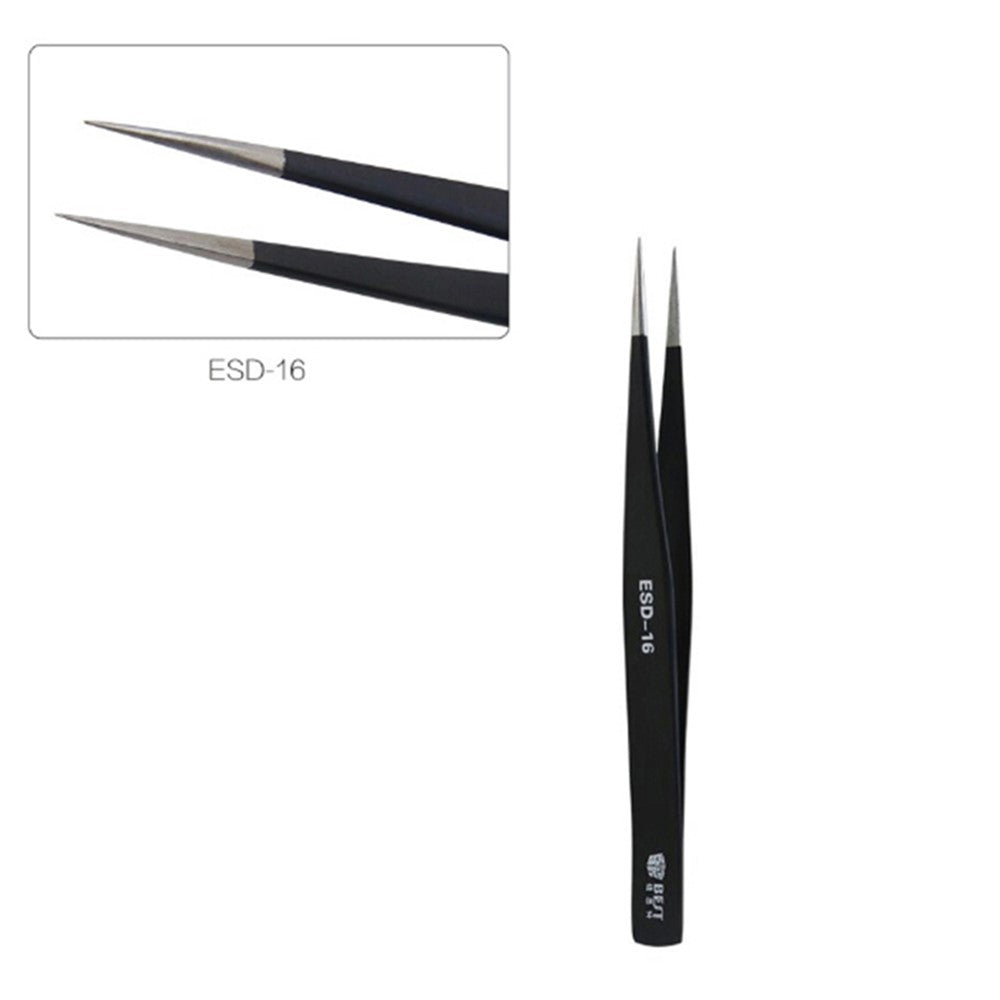 BEST ESD Series Precision Anti-static Stainless Steel Tweezers