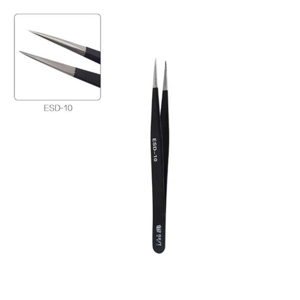 BEST ESD Series Precision Anti-static Stainless Steel Tweezers