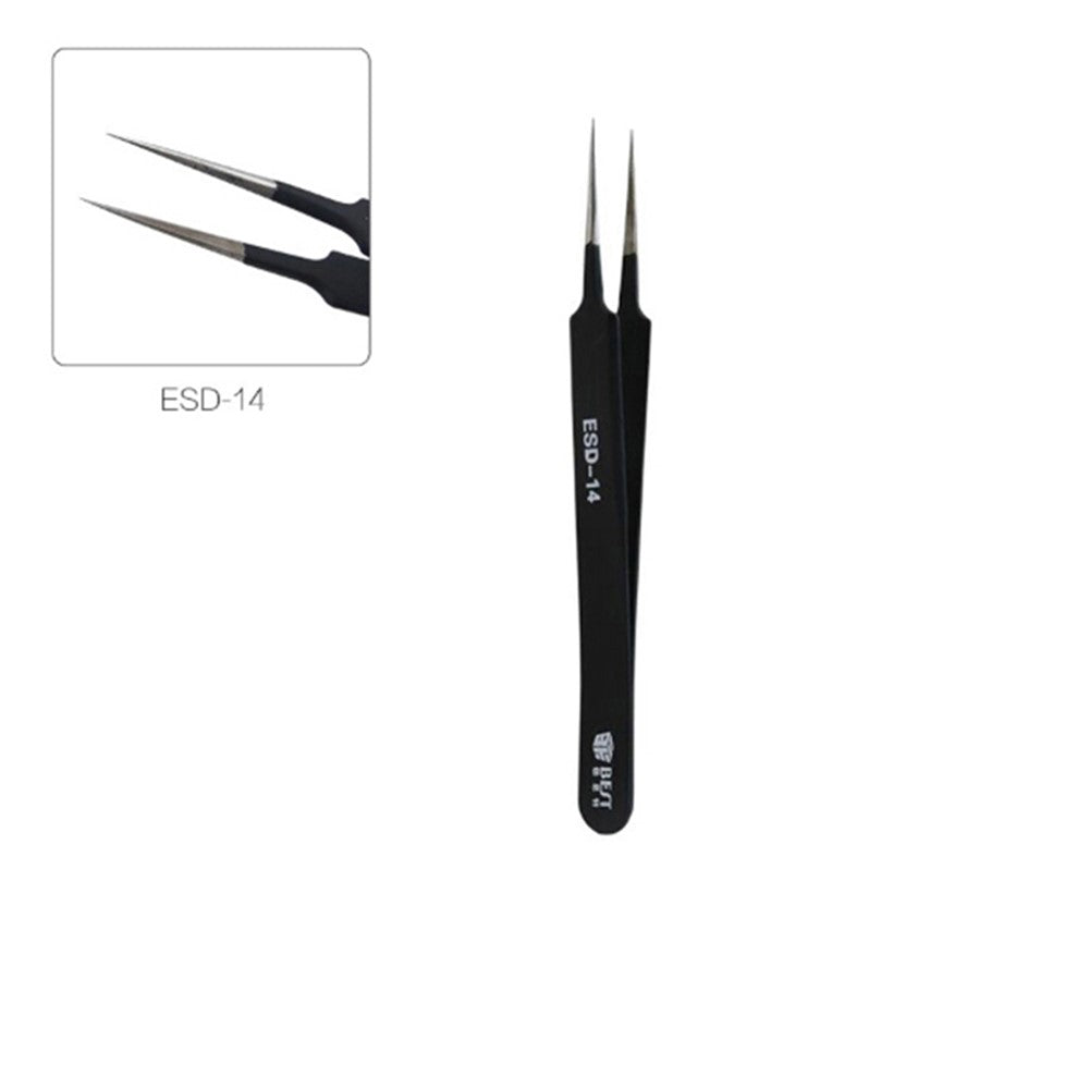 BEST ESD Series Precision Anti-static Stainless Steel Tweezers