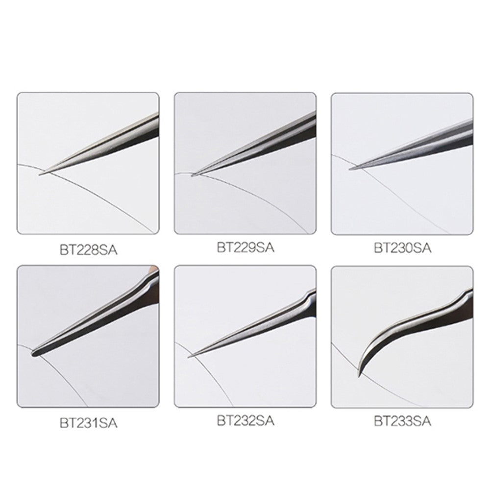 BEST Anti-static Precision Stainless Steel Matte Tweezers