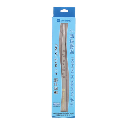 SUNSHINE ST-14K High Strength Metal Long Pointed Tip Tweezers