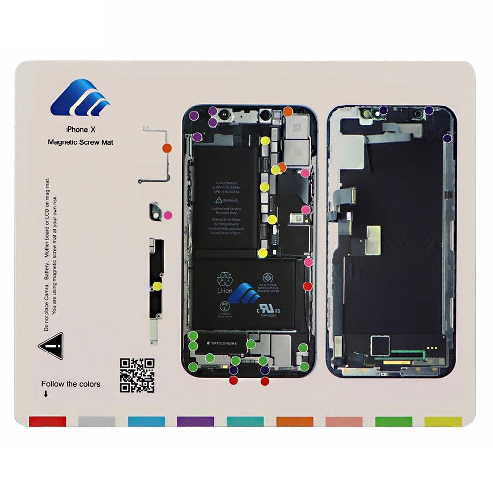 Magnetic Screw Mat for iPhone X Work Pad Phone Repairing Tool Mat