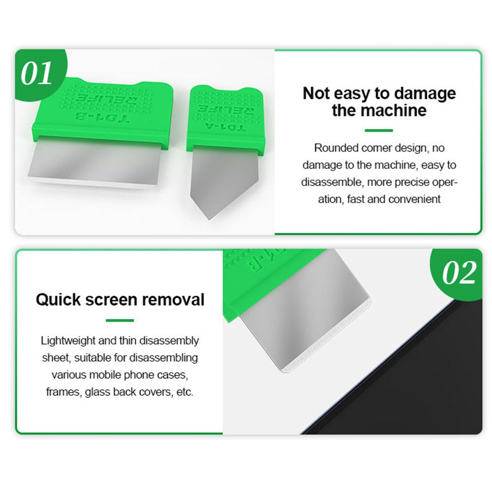 RELIFE TD1-A / B Screen Disassembly Blade Repair Opening Tool Set for Cell Phone and Tablet LCD