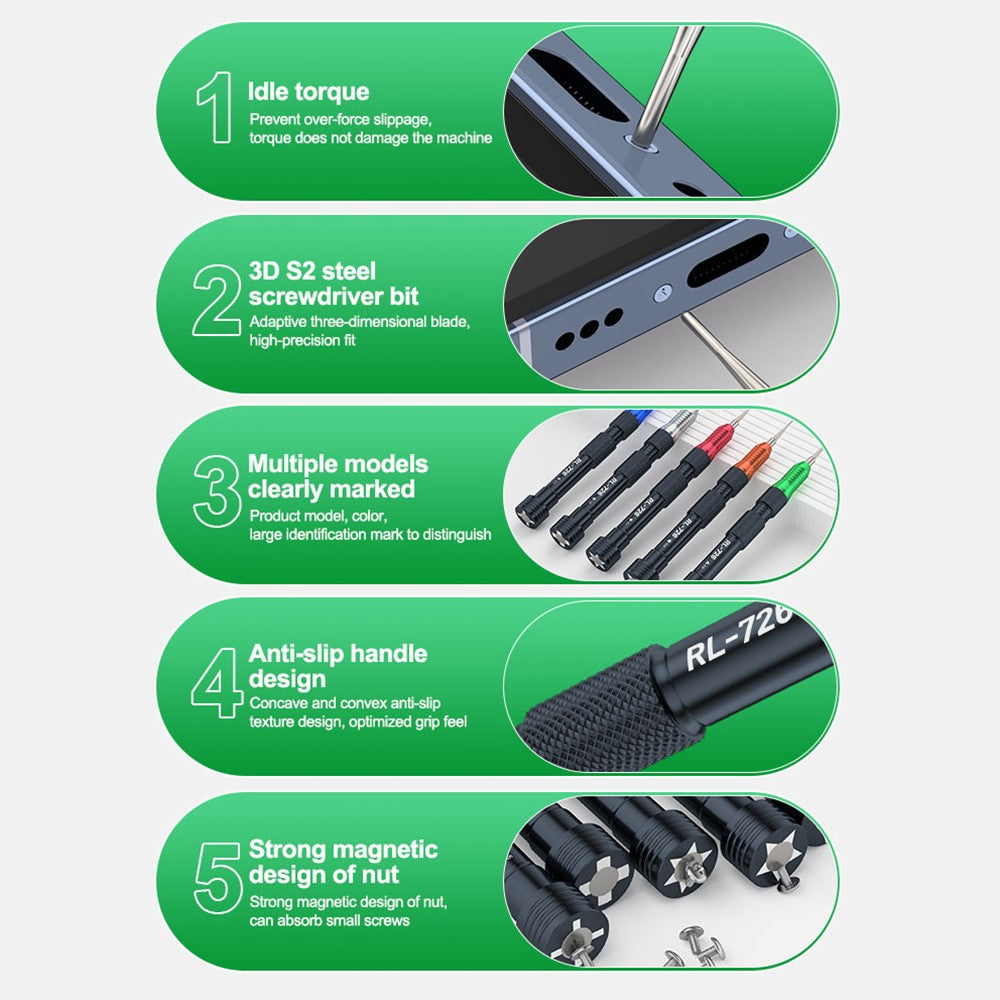 RELIFE RL-726 3D Precision Torque Screwdriver Extra Hard S2 Steel Bit