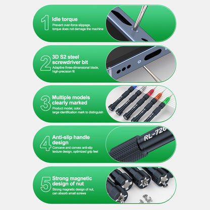 RELIFE RL-726 3D Precision Torque Screwdriver Extra Hard S2 Steel Bit