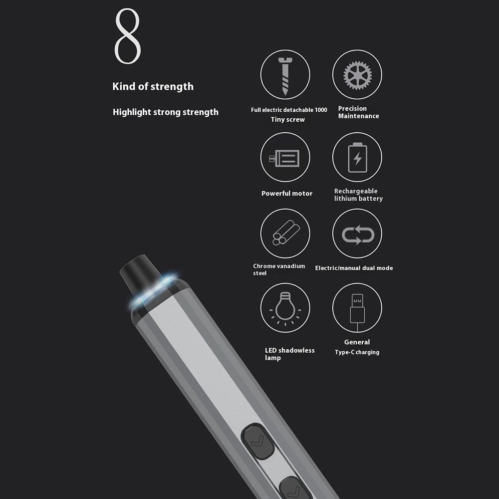 JIAFA 68-in-1 Electric / Manual Dual Mode Screwdriver Set with 64 Bits, LED Lighting for Mobile Phones, PC, Watches