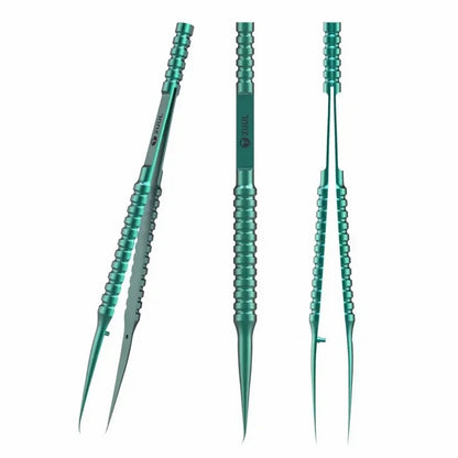 2UUL Ti01 Titanium Alloy Ultraprecise Tweezer for Precise Phone Board Repair, Blackish Green