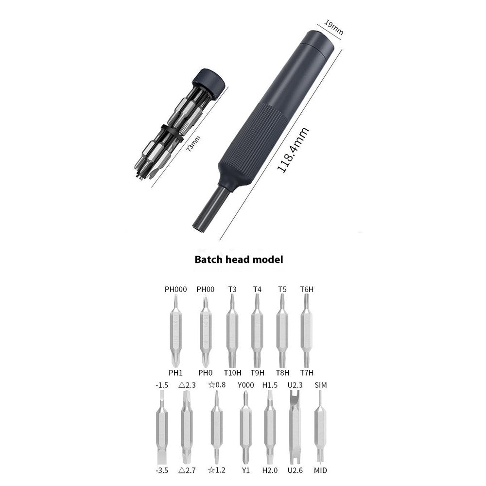 JIAFA 27-in-1 Precision Screwdriver Set Double Tip Bits for Cell Phones Watches Computers