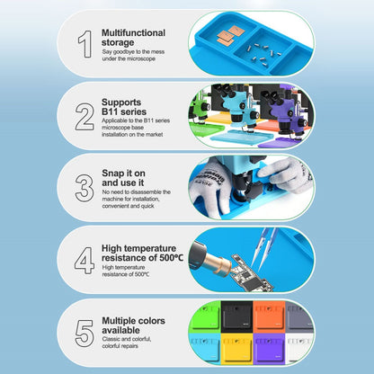 RELIFE RL-004M-B11 Microscope Base Silicone Pad High Temperature Resistance 500℃ Mat