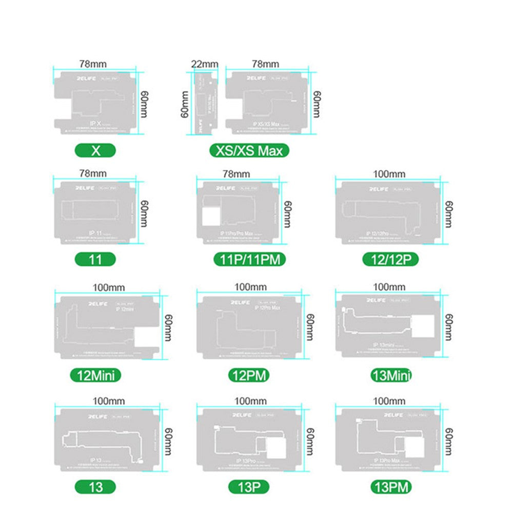 RELIFE RL-601T 31 in 1 Fixture Set For iPhone X