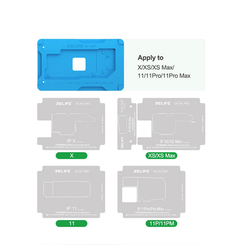RELIFE RL-601T 31 in 1 Fixture Set For iPhone X