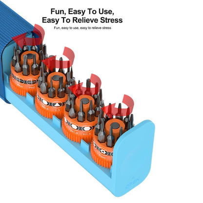RELIFE RL-5122 43 in 1 Rotary Screwdriver Tool Set Innovative Rotating Shaft with 40 Screwdriver Bits