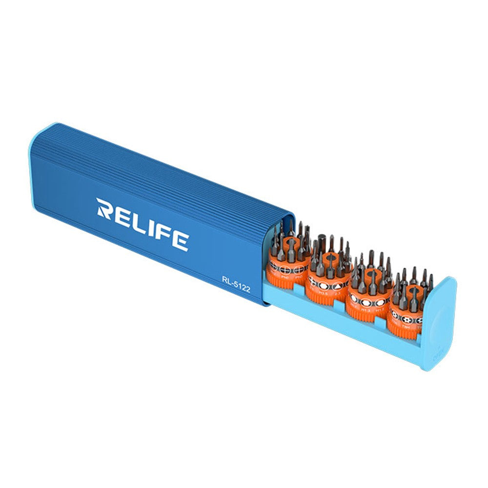 RELIFE RL-5122 43 in 1 Rotary Screwdriver Tool Set Innovative Rotating Shaft with 40 Screwdriver Bits