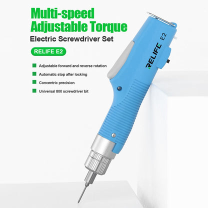RELIFE E2 Torque Electric Screwdriver Set Adjustable Forward and Reverse Rotation Repair Tools