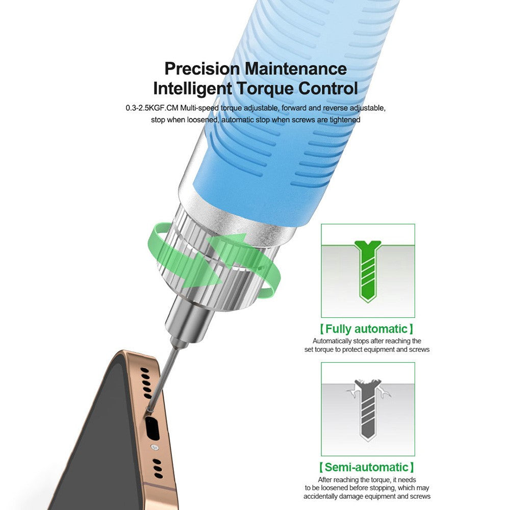 RELIFE E2 Torque Electric Screwdriver Set Adjustable Forward and Reverse Rotation Repair Tools