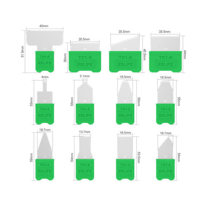 RELIFE TD1 Pro 12 in 1 Multi-Function Disassembly Blade Set Cell Phone Repair Tool Kit Screen Battery Pry Tools