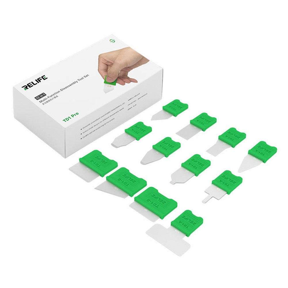 RELIFE TD1 Pro 12 in 1 Multi-Function Disassembly Blade Set Cell Phone Repair Tool Kit Screen Battery Pry Tools