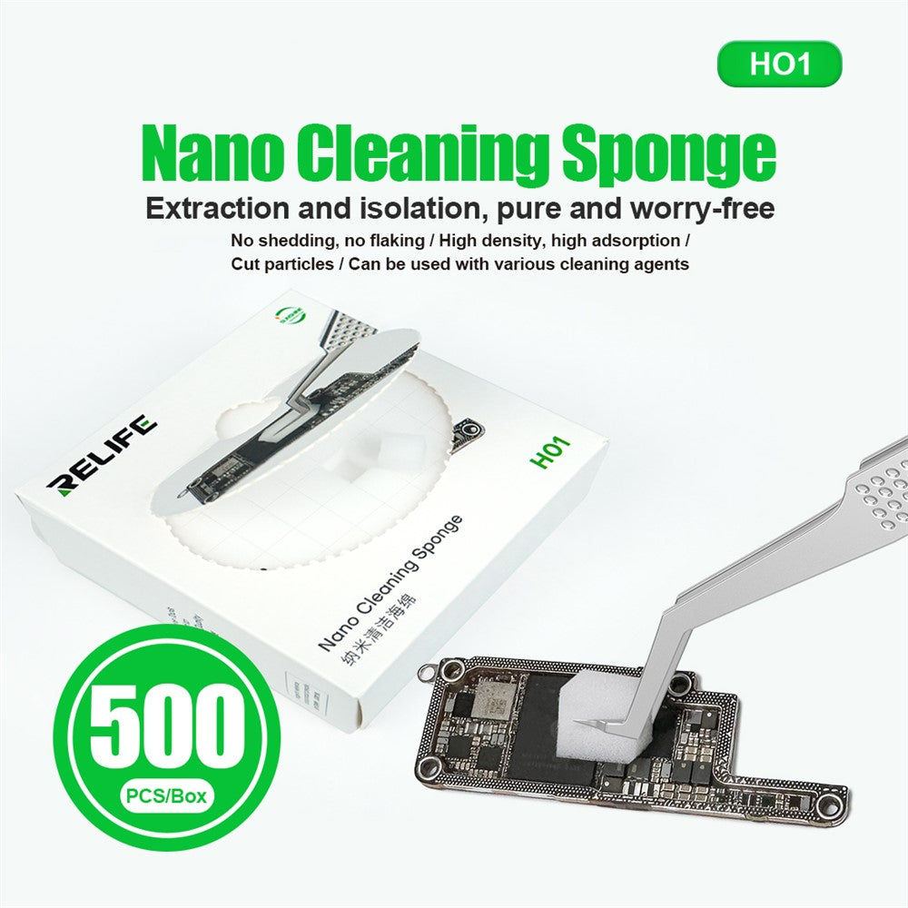 RELIFE HO1 500Pcs / Box Nano Cleaning Sponge High Density Strong Adsorption Pre Cut Particles Sponge
