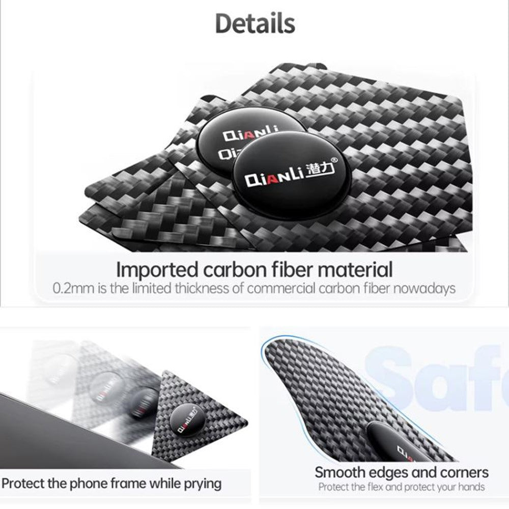 QIANLI High Flexibility Carbon Fiber Pry Tool Multifunctional Spudger for Phone Repair Disassembly