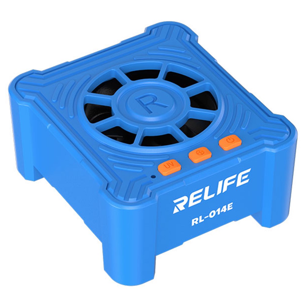 RELIFE RL-014E UV Curing Cooling Fan Smoke Exhaust Dust Display Mini Working Fan with 3-Speed Adjustment