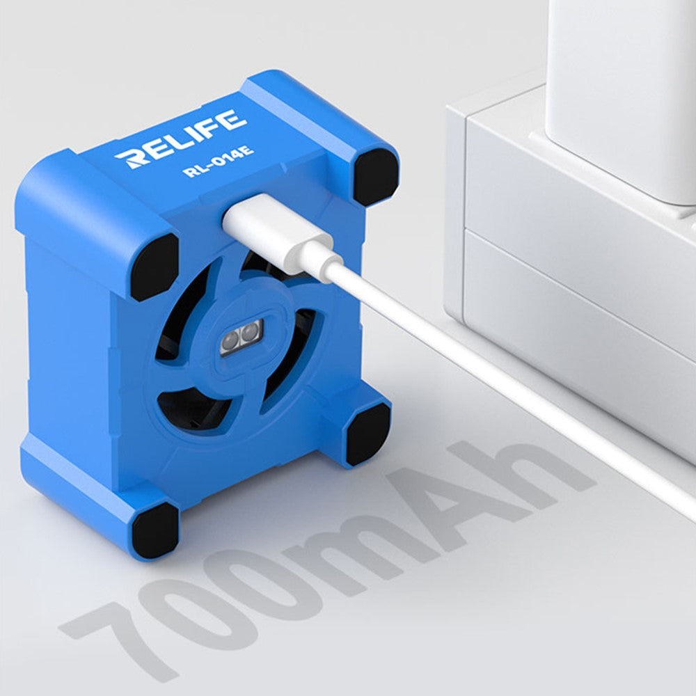 RELIFE RL-014E UV Curing Cooling Fan Smoke Exhaust Dust Display Mini Working Fan with 3-Speed Adjustment
