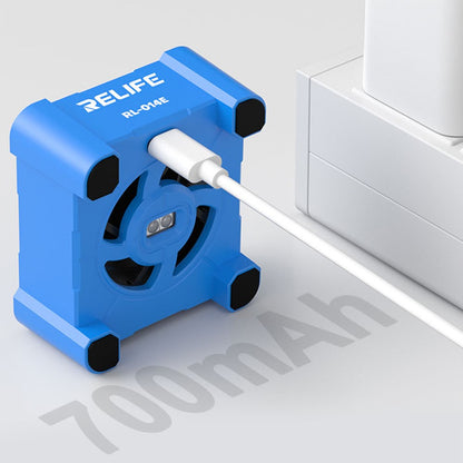 RELIFE RL-014E UV Curing Cooling Fan Smoke Exhaust Dust Display Mini Working Fan with 3-Speed Adjustment