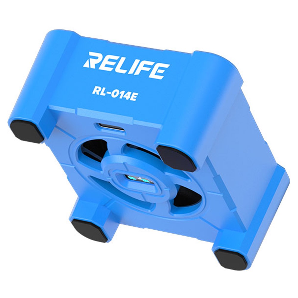 RELIFE RL-014E UV Curing Cooling Fan Smoke Exhaust Dust Display Mini Working Fan with 3-Speed Adjustment