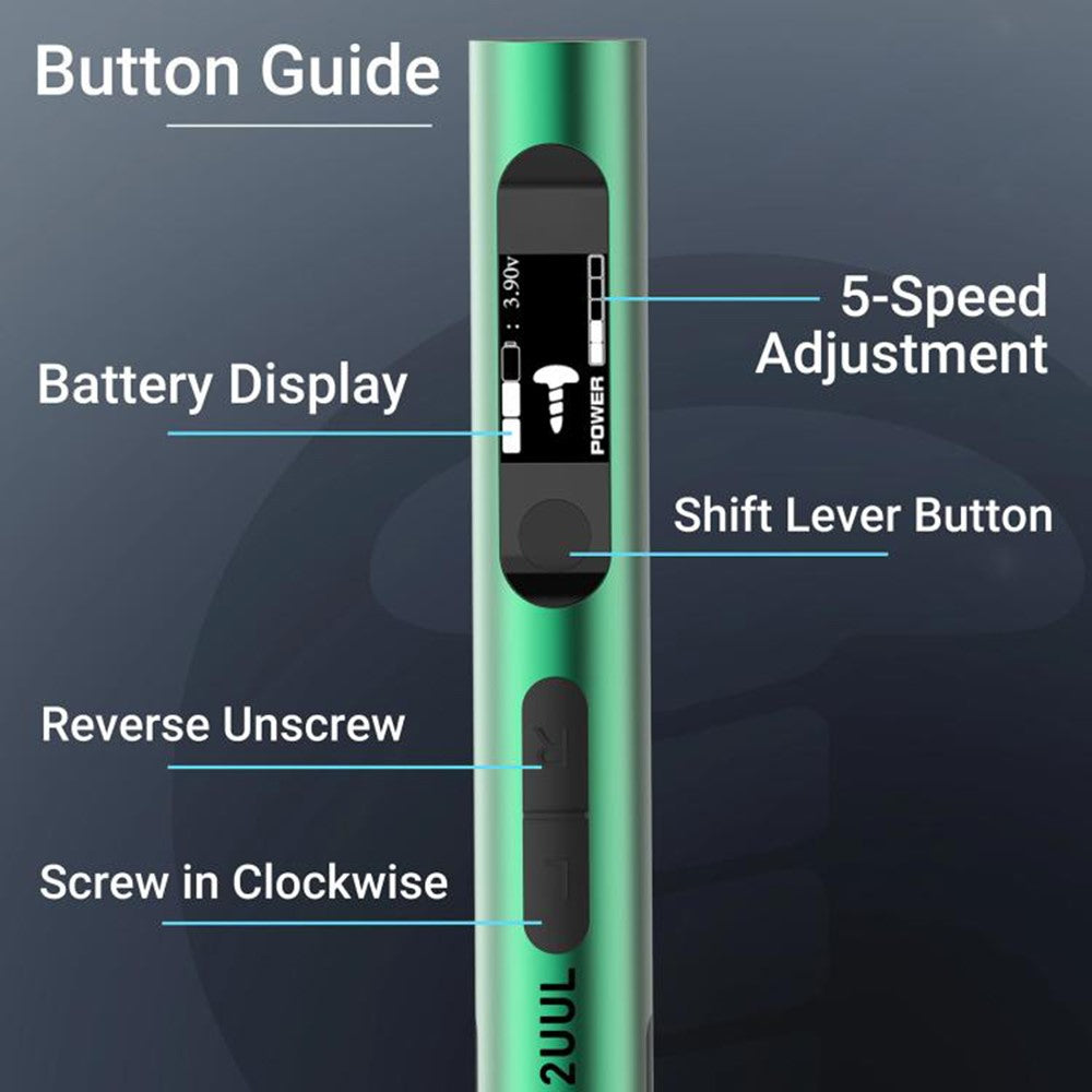 2UUL SD11 Precision Electric Screwdriver Set Smart Torque Control for Phone Repair Disassembly Tool