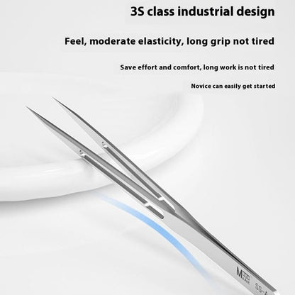 MAANT SS-A1 Stainless Steel Tweezers Non-Magnetic High Precision Jump Wire Clip for Phone Repair