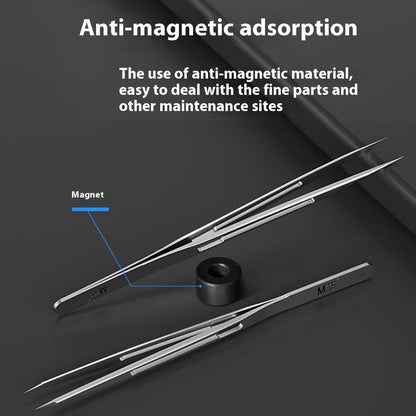 MAANT SS-A1 Stainless Steel Tweezers Non-Magnetic High Precision Jump Wire Clip for Phone Repair