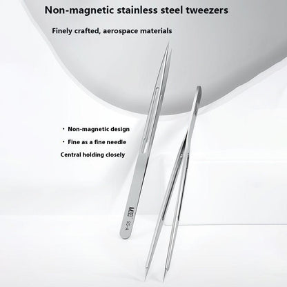 MAANT SS-A Stainless Steel Tweezers Non-Magnetic Precision Tip for Electronics Repair