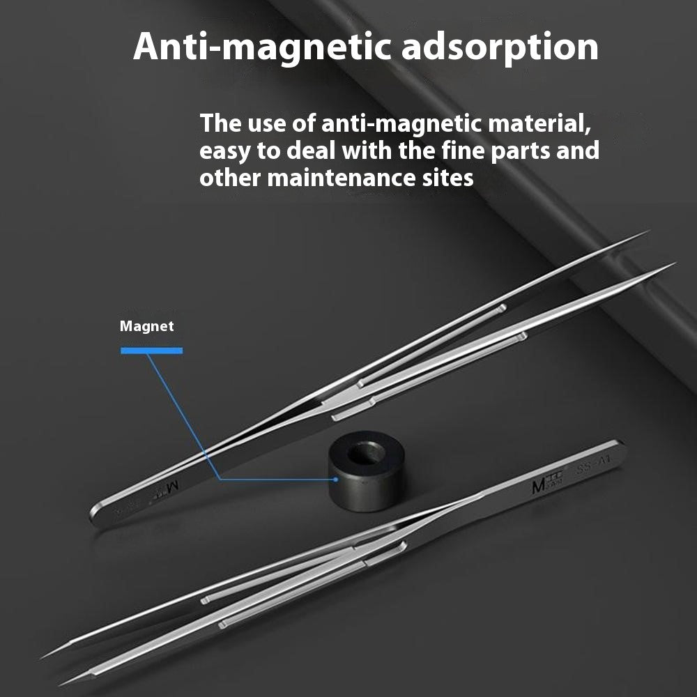 MAANT SS-A Stainless Steel Tweezers Non-Magnetic Precision Tip for Electronics Repair