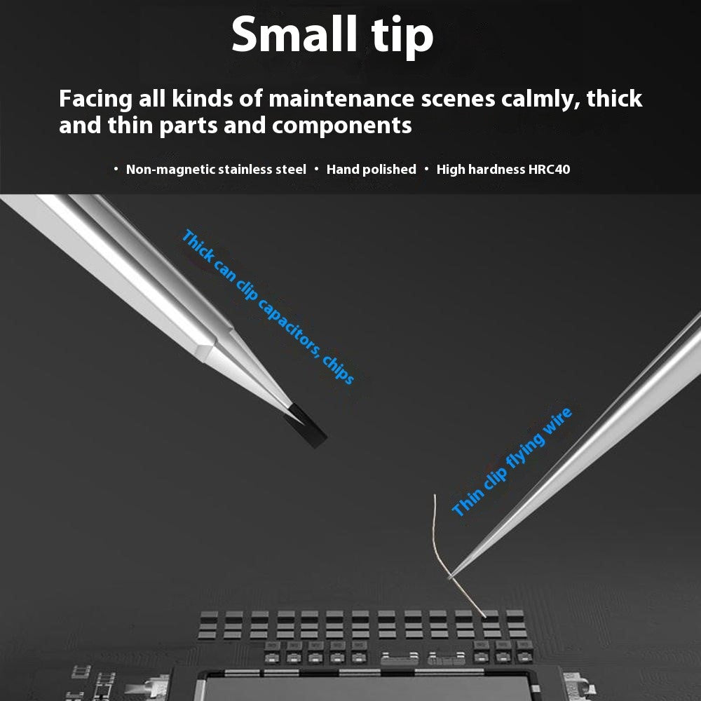 MAANT SS-A Stainless Steel Tweezers Non-Magnetic Precision Tip for Electronics Repair