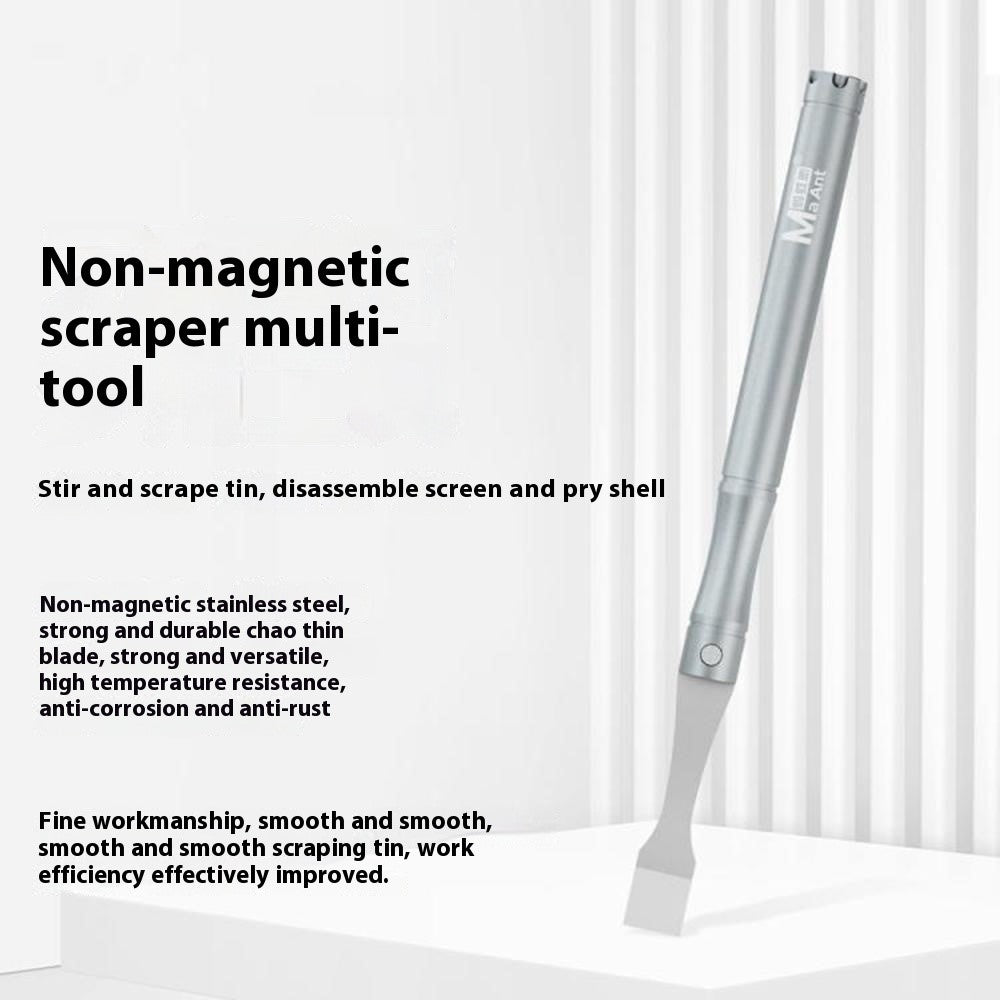 MAANT M-068 Phone Repair Non-Magnetic Stainless Steel Solder Scraper Tool For LCD Screen  /  BGA Rework  /  Prying