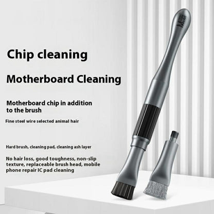 MAANT Dual-Head PCB Cleaning Brush Hard Bristle Steel Wire Anti-Static Board Chip Dust Removal Tool