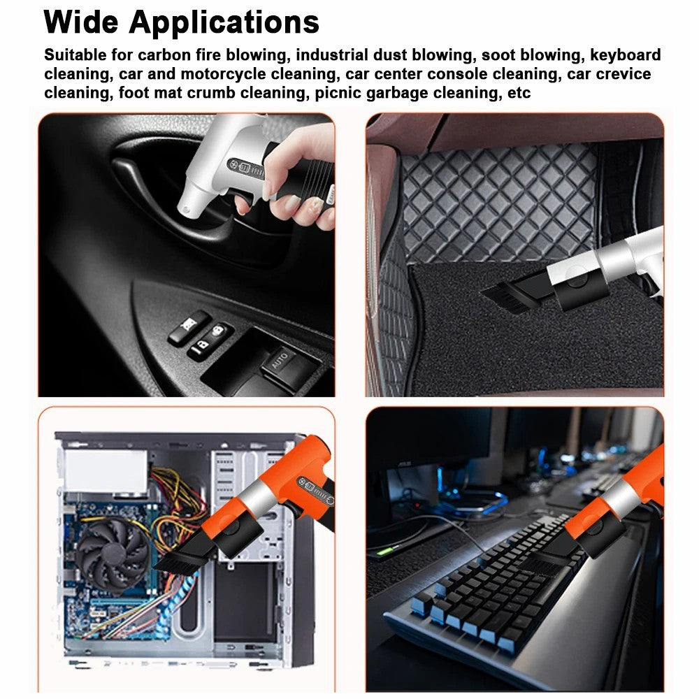 Handheld Blower Vacuum Cleaner Cordless Rechargeable 3-Speed Adjustable for Home / Car / Office