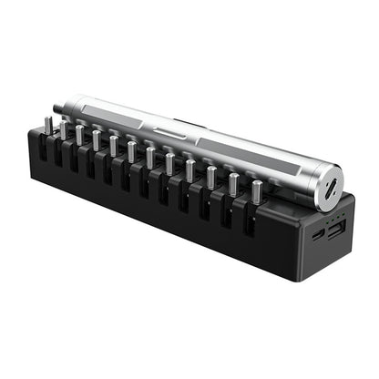 TBK BK-009 Ergonomic Electric Screwdriver with 24 Magnetic Bits Set for Electronics Repair