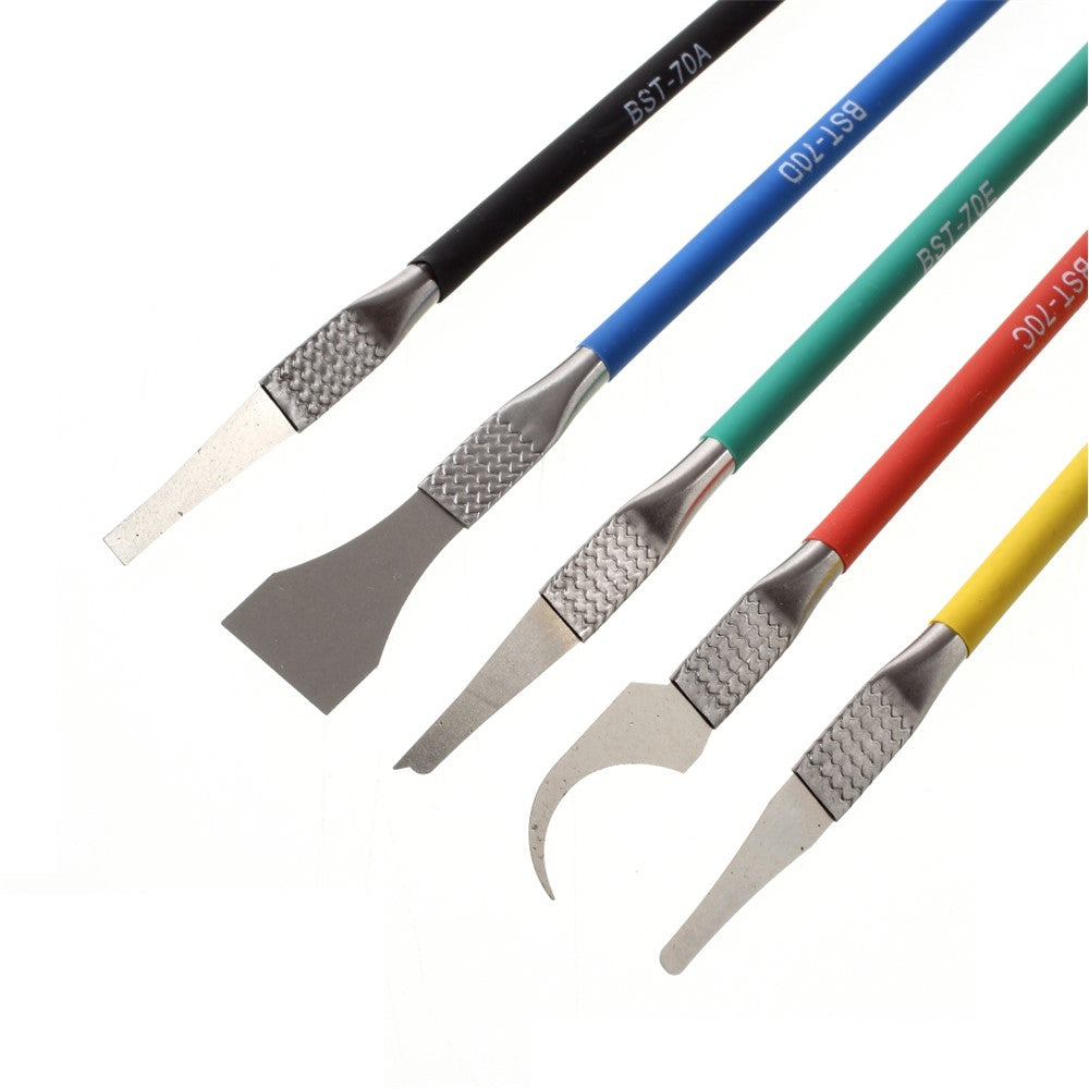 BEST BST-70 5-in-1 CPU Pry Knife Kit Mobile Phone Motherboard BGA Chip Remove Repair Tool