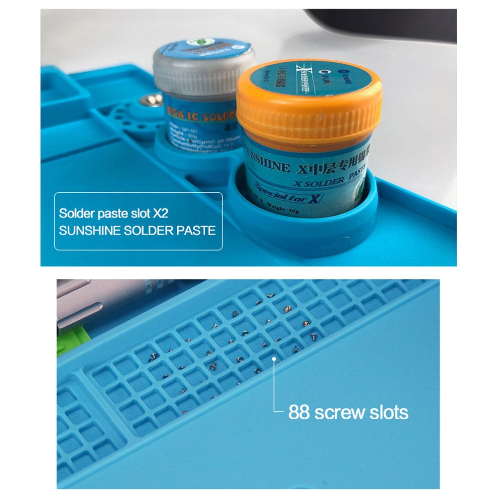 SUNSHINE SS-004E Multi-Functional Repair Station Insulation Silicone Pad Maintenance Platform with Magnetic