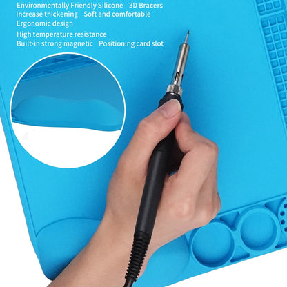 SUNSHINE SS-004H 3D Repair Work Mat Strong Magnetic Wrist Rest Heat Insulation Pad for Phone Repair