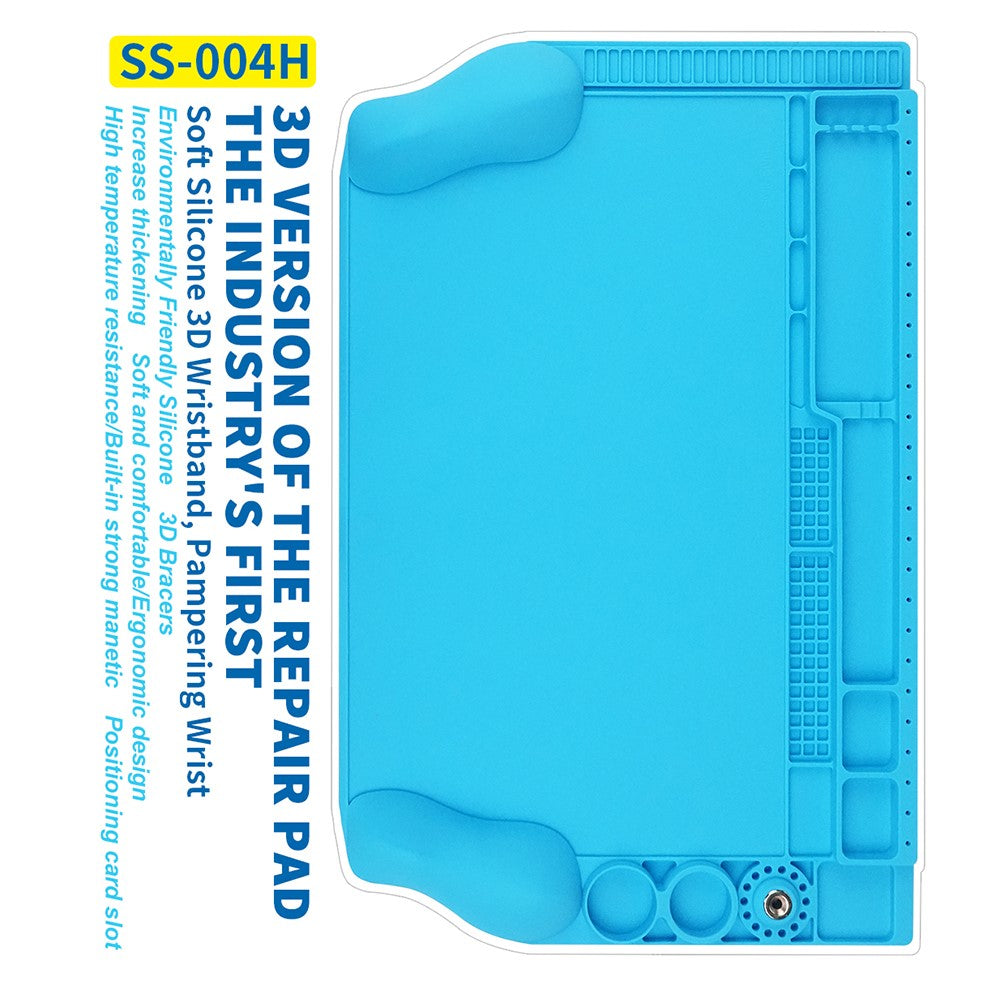 SUNSHINE SS-004H 3D Repair Work Mat Strong Magnetic Wrist Rest Heat Insulation Pad for Phone Repair