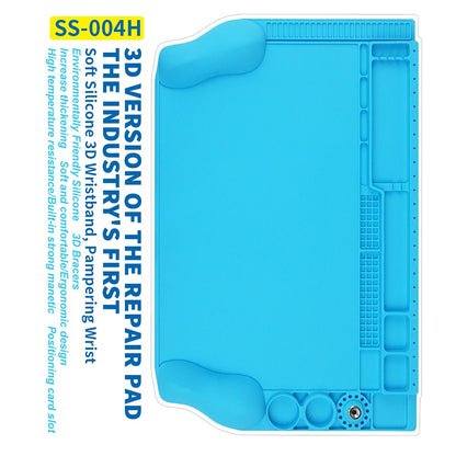 SUNSHINE SS-004H 3D Repair Work Mat Strong Magnetic Wrist Rest Heat Insulation Pad for Phone Repair