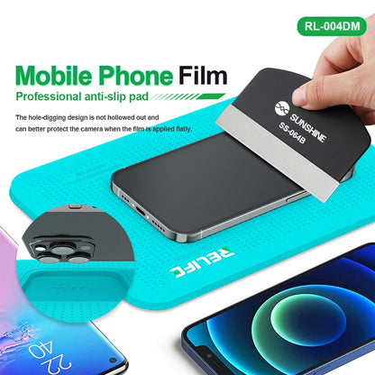 RELIFE RL-004DM Anti-Slip Pad for Phone Film Application Silicone Mat with Camera Cut Out