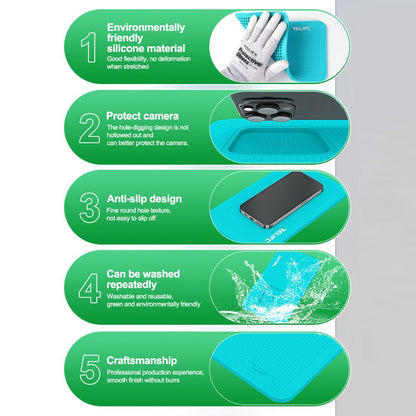 RELIFE RL-004DM Anti-Slip Pad for Phone Film Application Silicone Mat with Camera Cut Out