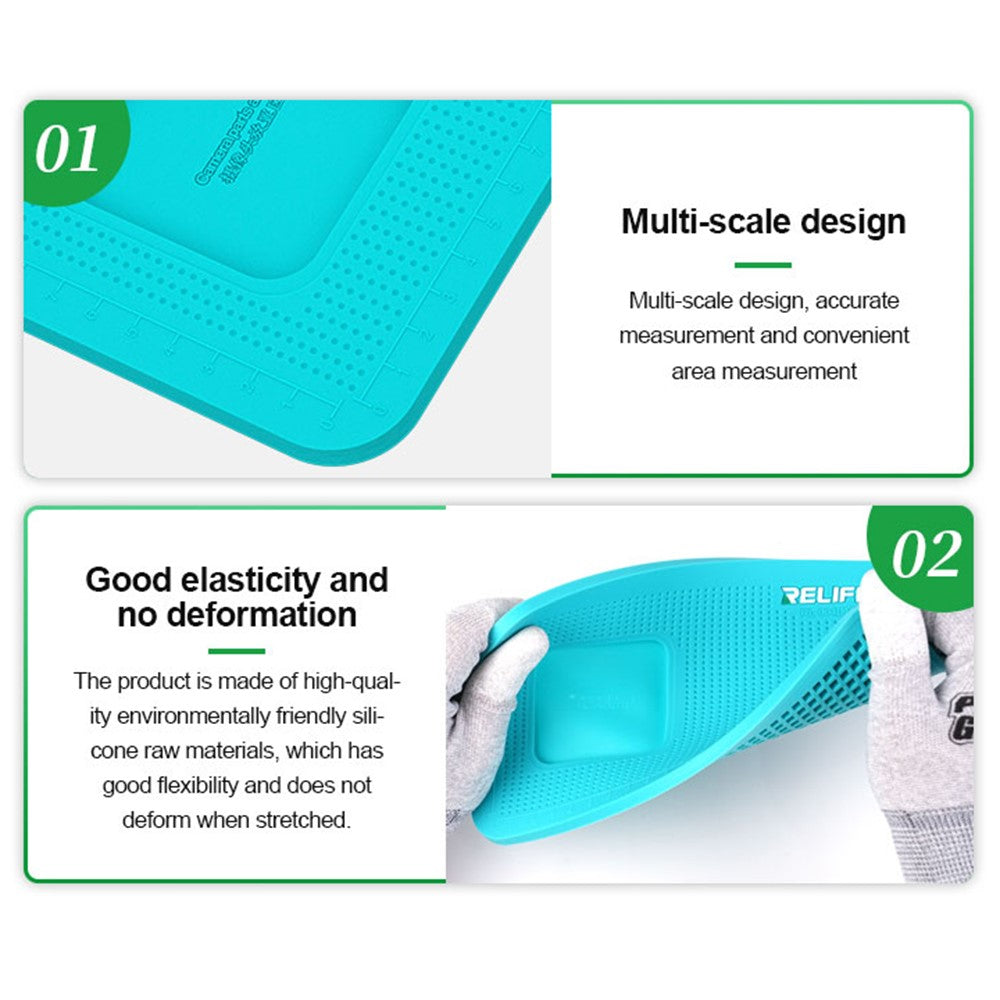 RELIFE RL-004DM Anti-Slip Pad for Phone Film Application Silicone Mat with Camera Cut Out