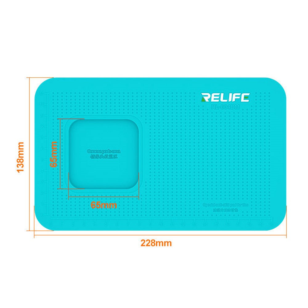 RELIFE RL-004DM Anti-Slip Pad for Phone Film Application Silicone Mat with Camera Cut Out